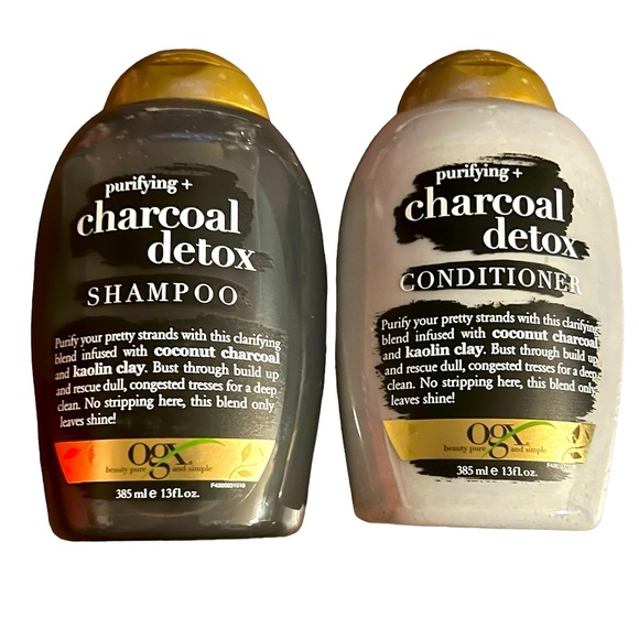 OGX Hair Ogx Htf Charcoal Detoxing Shampoo Conditioner 3oz385 Ml